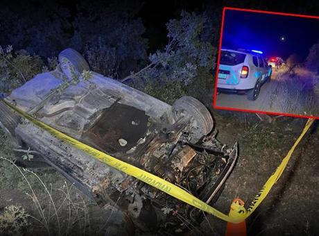 Uşak’ta kontrolden çıkan otomobil şarampole devrildi: 1 ölü, 2 yaralı