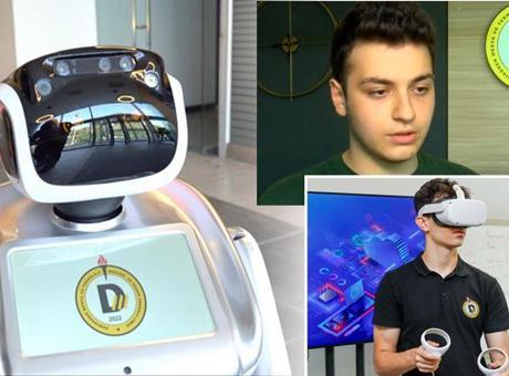 Yapay zeka eğitimi veren Türkiye’de ilk ve tek okul! Demirören Medya ve Teknoloji MTAL’de robotla tanıtım