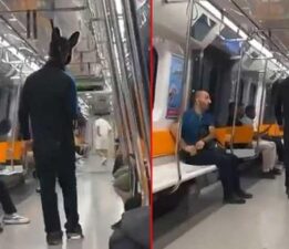 Yer: Sarıyer! Metroda tavşan kostümlü tüfekli genç gözaltına alındı