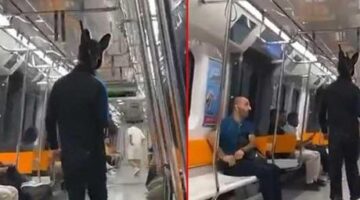 Yer: Sarıyer! Metroda tavşan kostümlü tüfekli genç gözaltına alındı