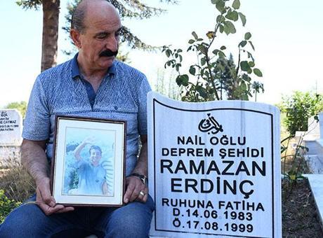 17 Ağustos’un acısı dinmedi! Nail Erdinç, 26 yıldır enkazda kaybettiği oğlunu anıyor