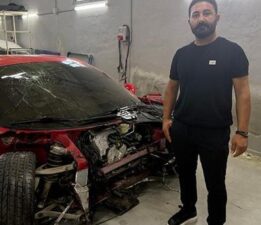 17 milyon liralık Ferrari’yi perte çıkartan usta konuştu: Aracın kaskosu da yok.