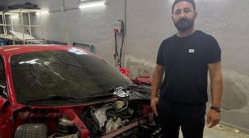 17 milyon liralık Ferrari’yi perte çıkartan usta konuştu: Aracın kaskosu da yok.