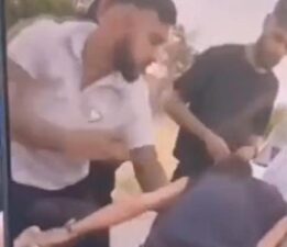 5 kişi, boş araziye götürdükleri kişiyi, tekme tokat darbedip görüntüsünü paylaştılar