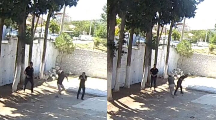 Belediye başkanı, taş döşemek istemeyen zabıta memurlarını sopayla darbetti
