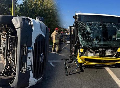 Beşiktaş’ta feci kaza! İETT otobüsü ile minibüs çarpıştı