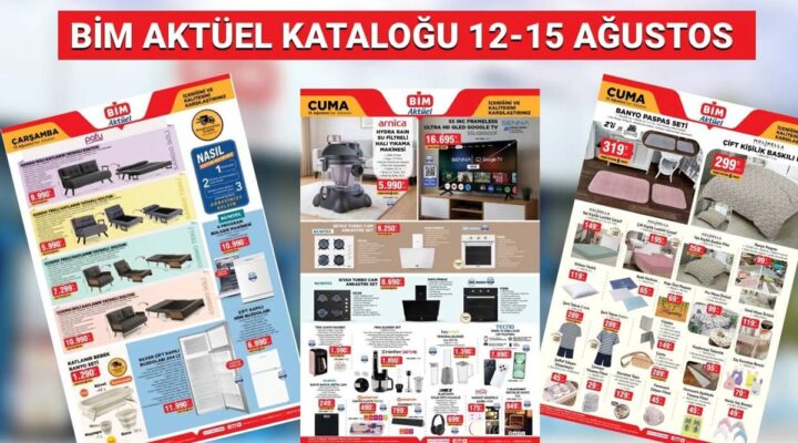 BİM 12-15 Ağustos aktüel kataloğu 2025: Termos, drone, paspas seti, pike ve koltuk çeşitleri raflara geliyor