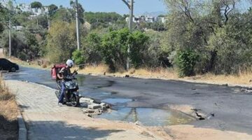 Bodrum’da ana su isale hattı patladı: Tonlarca su boşa aktı