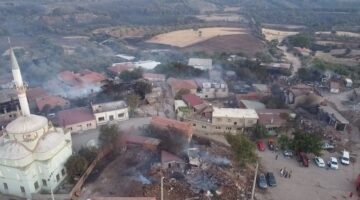 Çanakkale’de orman yangını! Yanan alanlar havadan görüntülendi