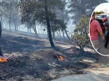 Çanakkale’de orman yangınları sürüyor! Tahliye çalışmasına katılan ekip alevlerin arasından kurtarıldı