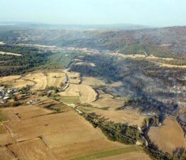Çanakkale’de yanan alanlar görüntülendi! İki köy boşaltıldı