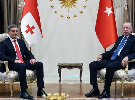 Cumhurbaşkanı Erdoğan, Gürcistanlı mevkidaşı ile ikili görüşme gerçekleştirdi