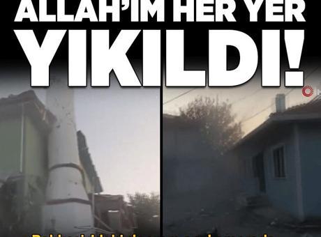 Depremin ardından yaşananlar kamerada! ‘Allah’ım her yer yıkıldı’
