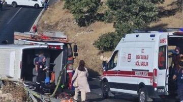 Diyarbakır’da minibüsün devrildiği kazada 1 kişi öldü, 3’ü ağır 16 yaralandı