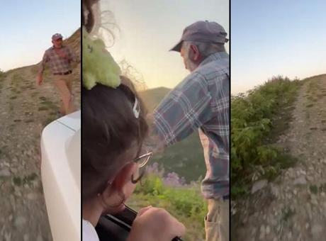 Duygusal anlar! Veda edemedi; Bir süre sonra dayanamayıp aracın peşinden koştu