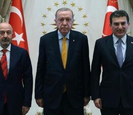 Erdoğan, OYAK Başkanı Aksakallı ve Genel Müdür Yalçıntaş’ı Külliye’de kabul etti