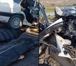 Erzurum’da feci kaza: İki otomobil kafa kafaya çarpıştı, 4 ölü