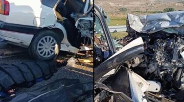 Erzurum’da feci kaza: İki otomobil kafa kafaya çarpıştı, 4 ölü
