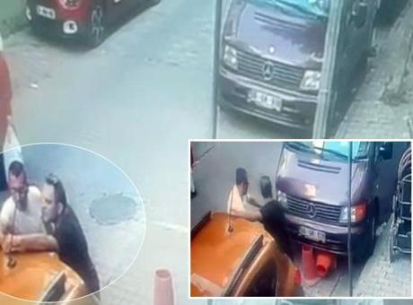 Freni arızalanan araç bir anda hareket etti! Ölümden kaçış kamerada