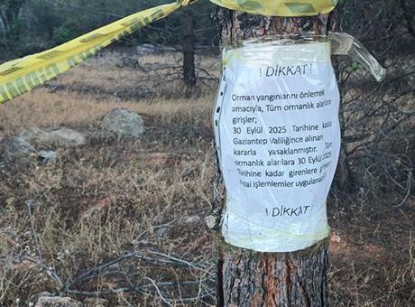 Gaziantep’te, ormanlara girişler yasaklandı