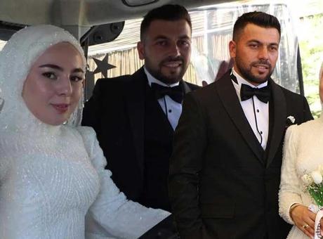 Gelinlik giydi, direksiyona geçti! Düğün arabasını gören şaşkına döndü