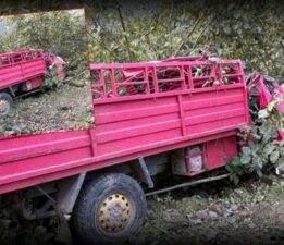Giresun’da feci kaza! Fındık işçilerini taşıyan kamyonet şarampole yuvarlandı: 4 ölü, 1 yaralı