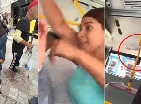 İETT otobüsünde akılalmaz kavga! Şoföre biber gazı sıkıldı, panik anları kamerada