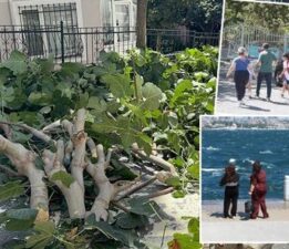 İstanbul’da fırtına etkisi! Zorunlu olmadıkça dışarıya çıkmayın: Ağaçlar devrildi, yaralılar var