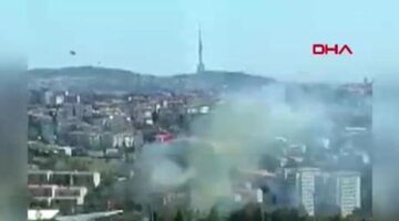 İTÜ Ayazağa kampüsünde otluk alanda yangın!