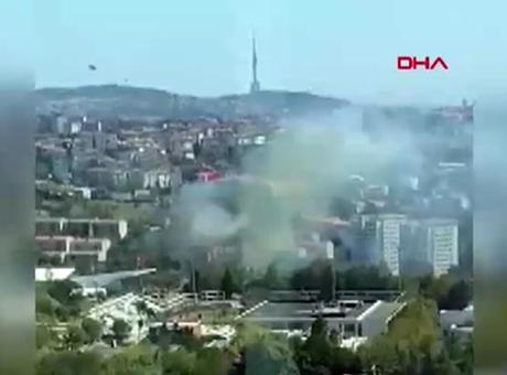 İTÜ Ayazağa kampüsünde otluk alanda yangın!