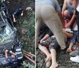 Kahreden kaza! 12 yaşındaki çocuğun kullandığı otomobil köprüden uçtu