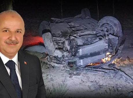 Keskin Belediye Başkanı Ekmel Cönger’in içinde bulunduğu otomobil kaza yaptı: 3 yaralı