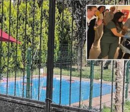 Korku dolu anlar! 4 yaşındaki Berra epilepsi nöbeti geçirdi havuza düştü