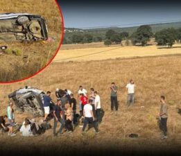 Kütahya’da feci kaza! Otomobil tarlaya düştü: 1 ölü, 5 yaralı