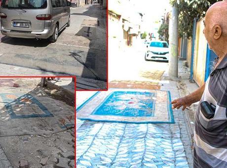 Mahalleli yollara halı serdi, sebebi şaşırttı: Kapılarımızı açamıyoruz