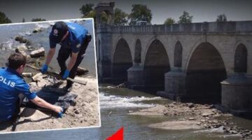 Meriç Nehri’nin suları çekildi, ortaya çıkan şey şoke etti