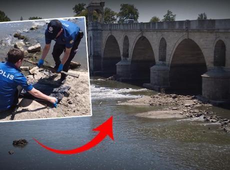 Meriç Nehri’nin suları çekildi, ortaya çıkan şey şoke etti