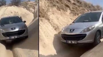 Navigasyon şaşırdı, sürücü peribacalarına girdi! ‘Bütün turistlere gösterdim’