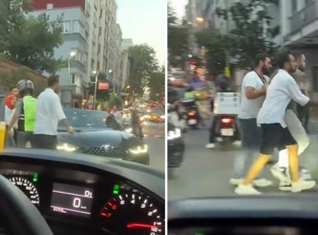 Nişantaşı’nda trafik kavgası: Elinde sopa ile kadının üzerine yürüdü