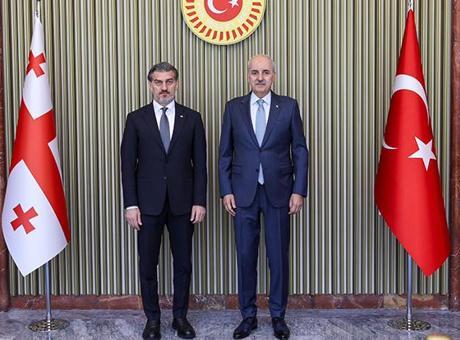 Numan Kurtulmuş, Gürcistan Cumhurbaşkanı ile Meclis’te görüştü