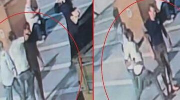 Sokak ortasında dehşet! Bıçakla geldi tek yumrukta yere serdi