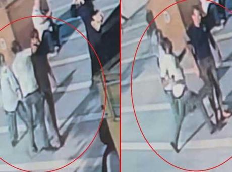 Sokak ortasında dehşet! Bıçakla geldi tek yumrukta yere serdi