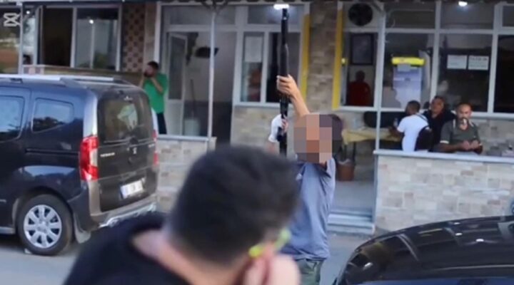 Sokak röportajında dehşet: Pompalı tüfekle havaya ateş açtı