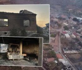 SON DAKİKA ÇANAKKALE YANGIN HABERLERİ: Çanakkale’de alevlerle mücadelede son durum! Yanan evler görüntülendi
