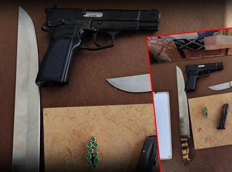 Sosyal medyadan pala ve tabanca paylaştı! Kayseri’de yakalandı