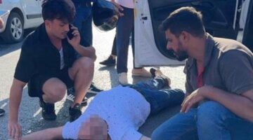 Taksi şoförünün zor anları! Vatandaşlar başından ayrılmadı