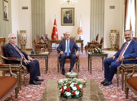 TBMM Başkanı Numan Kurtulmuş, AYM Başkanı Özkaya’yı kabul etti
