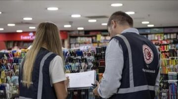 Ticaret Bakanlığı ekipleri kırtasiye ve okul ürünlerini denetledi