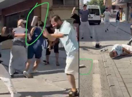Yer: Kayseri… Sokakta kavga ettiler, bir kişiyi taşla bayıltıldı