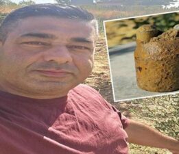 Zeytin bahçesinde buldu hemen ekiplere haber verdi! Hemen fünye ile patlatıldı